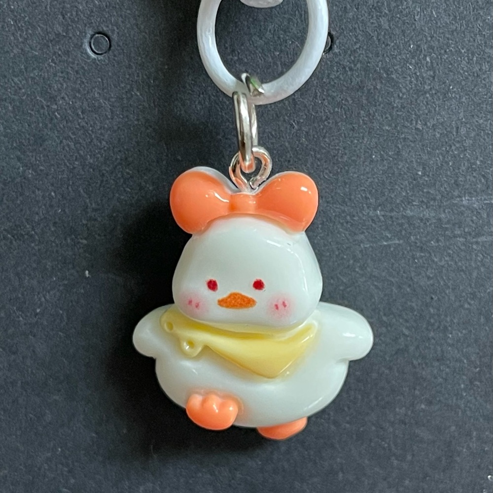 Cute Chick phone Charm with vinyl phone lanyard